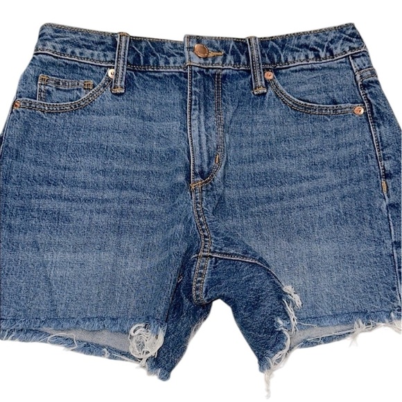 Universal Thread Vintage midi Blue Denim Cutoff Shorts size 0/25 - Picture 1 of 6